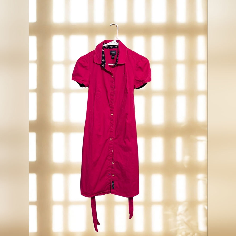 Tommy Hilfiger Stretch Collection Red Collared Dress – XS